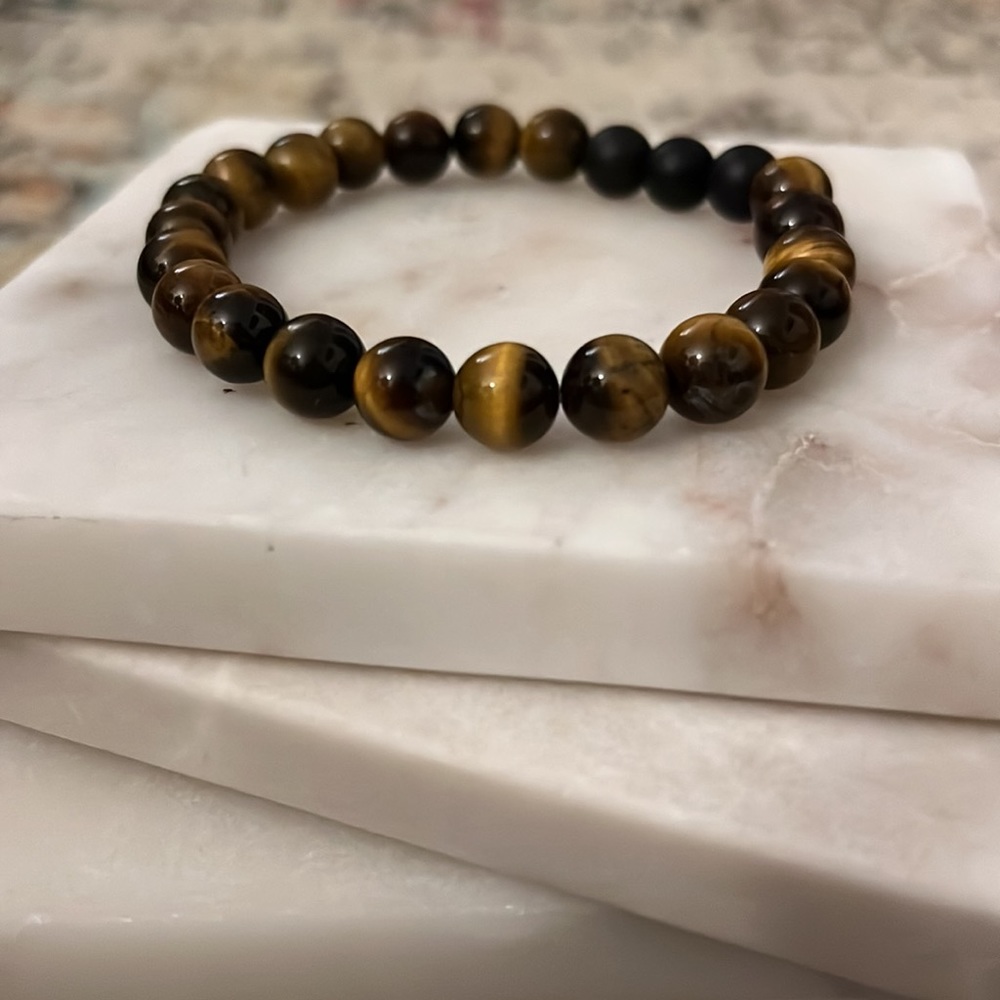 Tiger Eye beaded stretch bracelet